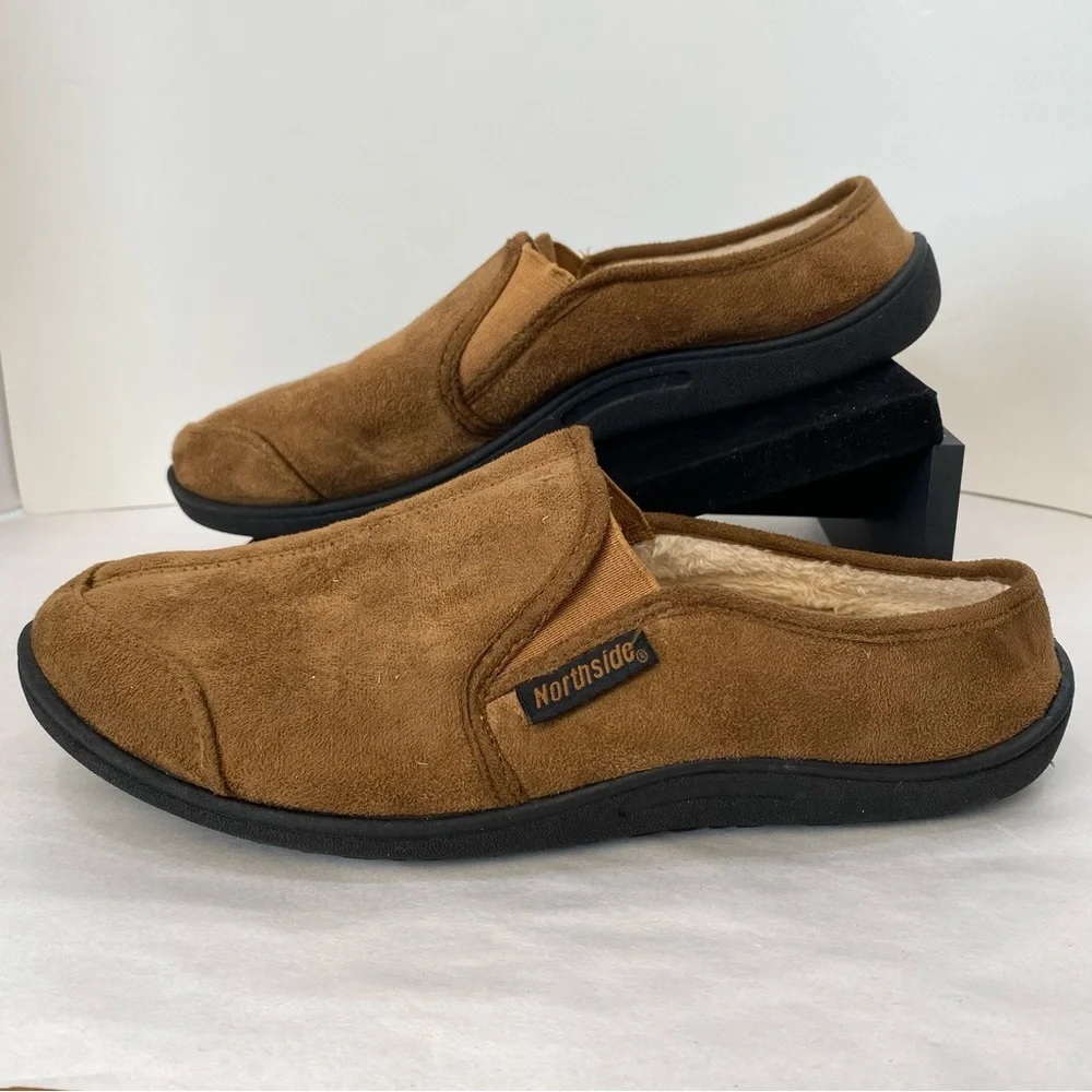Northside Tan Faux Suede Fur Lined Clog Slippers Men’s Size 8